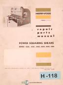Herr Voss-Herr Voss 0200, 0300 0400 0600 0800 1000 Power Shears Parts Manual 1959-0200-0300-0400-0600-0800-1000-01